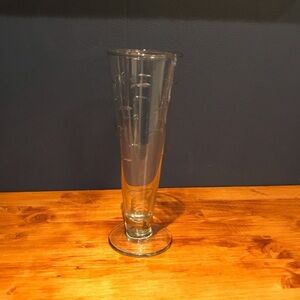 School of Fish Reef Pilsner Glass Etched Fish